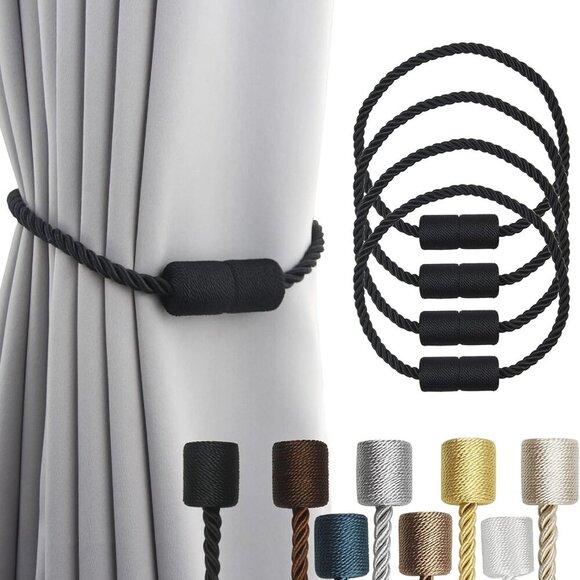 4 Pack Strong Magnetic Curtain Tiebacks Outdoor Elegant Decorative Tie Backs Mod - Picture 1 of 6